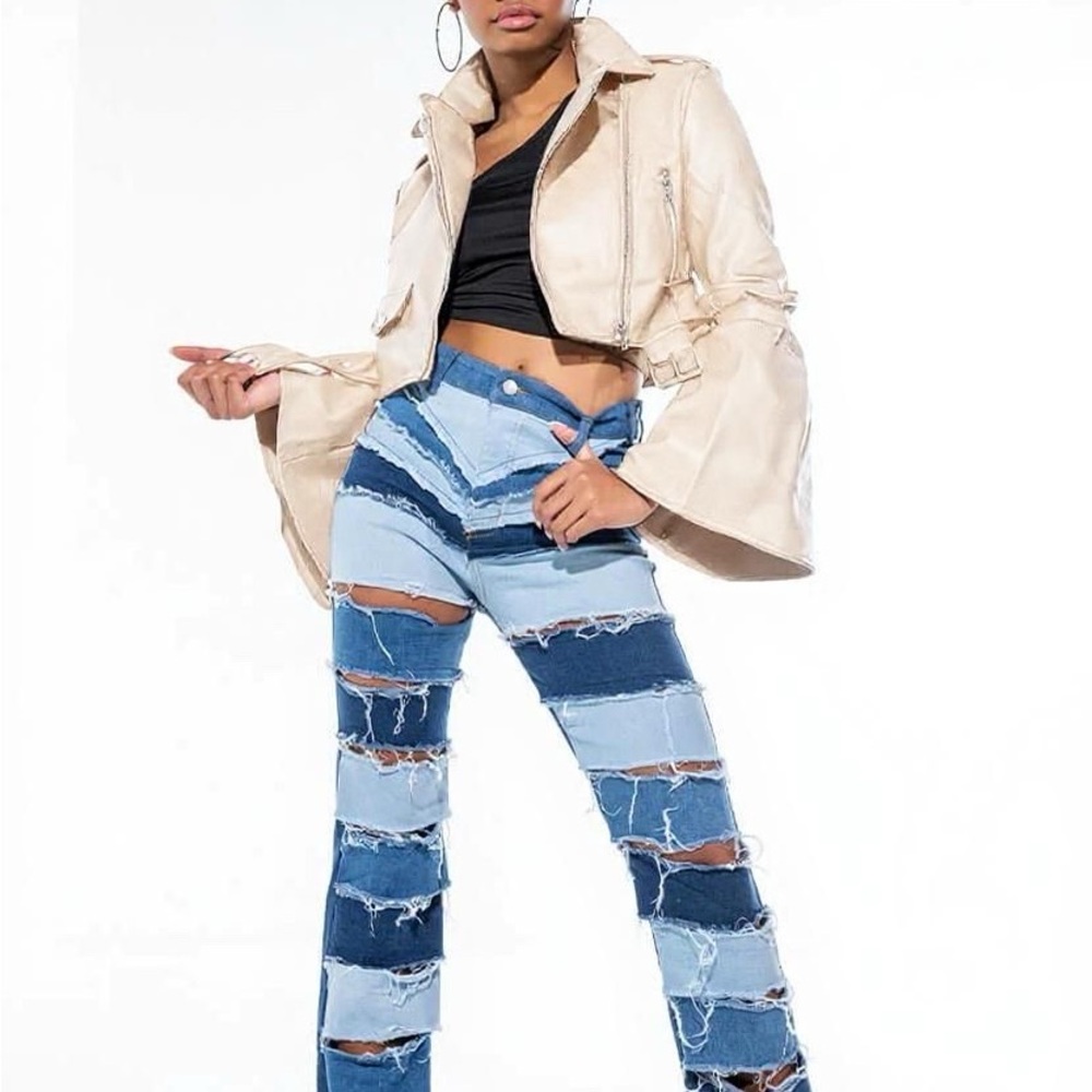 Azalea Wang Bell Sleeve Everyday Moto Jacket - Picture 10 of 11